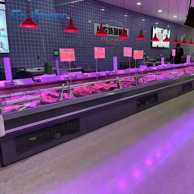 Butcher Display Meat Chiller , Frost Free No Door Meat Showcase Refrigerator