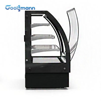 LED Cake Display Cooler Indoor Pastry Glass Refrigerator Showcase Cabinet