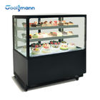 Air Cooled Countertop Cake Display Fridge , Commercial Glass Cake Display Case