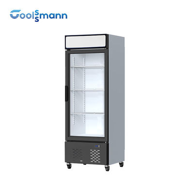 Self Closing Single Glass Door Cooler 267L Automatic Defrosting Display Fridge
