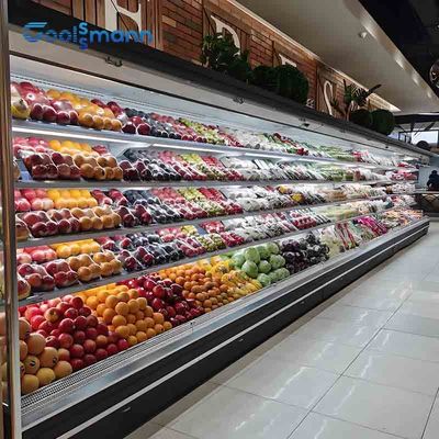 Single Temperature Open Display Cooler , 2200L Vegetable Display Refrigerator