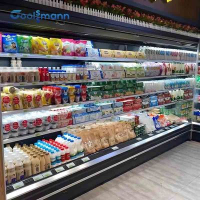 Stainless Steel Bottom Cake Display Refrigerator , 2500L 580KG Open Display Freezer