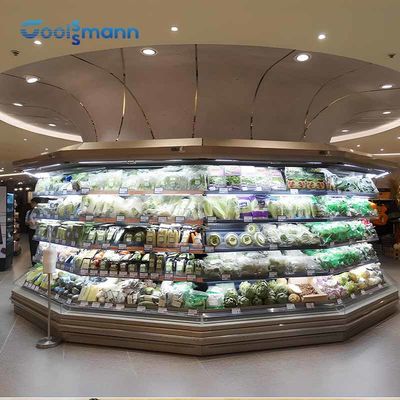Air Cooler Open Display Chiller Frost Free Freezer Cabinet Automatic Defrost