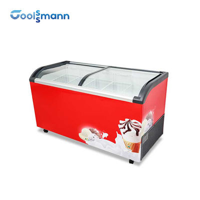 Mobile Ice Cream Display Freezer 273 - 645L Chest Deep Digital Temperature Fridge