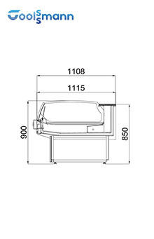 Single Temperature Meat Showcase Refrigerator