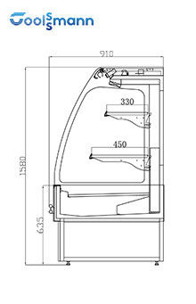 Upright Vegetable Chiller Refrigerator
