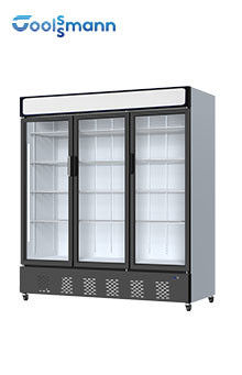 LED Glass Door Cooler Drinks Fridge 1587L Double Layer Tempered