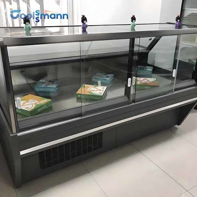 There Are Four -2 ℃ Refrigeration Cabinet Bottom Of The Square Glass Service  Deli Chiller