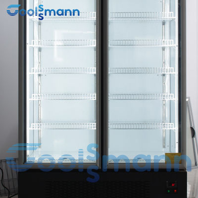 Glass Door Beverage Display Fridge Plug In Automatic Defrosting Glass Door Cooler For Beverage