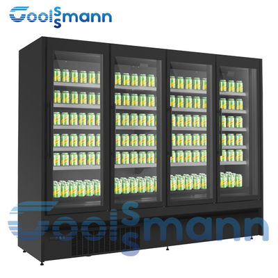 Glass Door Beverage Display Fridge Plug In Automatic Defrosting Glass Door Cooler For Beverage