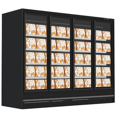 Supermarket Commercial Upright Glass Door Upright Chiller Showcase Refrigerator Multi Decks Remote