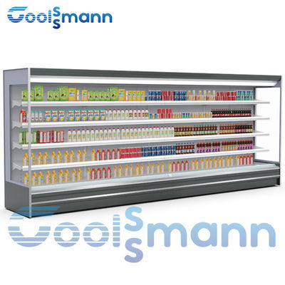 Drink Display Multideck Open Chiller With Night Curtain Showcase Refrigerator