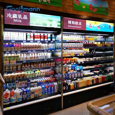 Adjustable Shelf Refrigerator Display Cabinet , Five Layer Multi Deck Chiller 750mm Depth