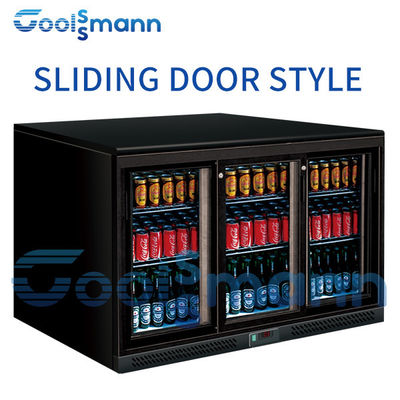 Digital Thermostat Beer Bottle Fridge Chiller , Glass Door Small Beer Fridge Cabinet