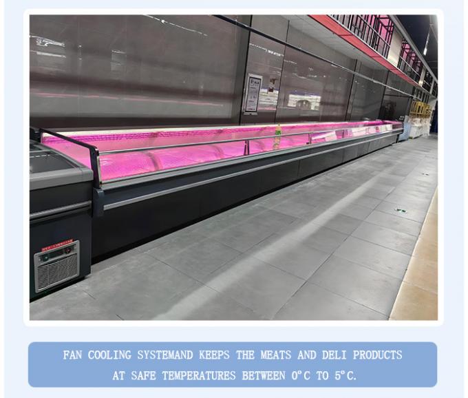 Single Temperature Meat Display Freezer Stainless Steel Food Counter ...