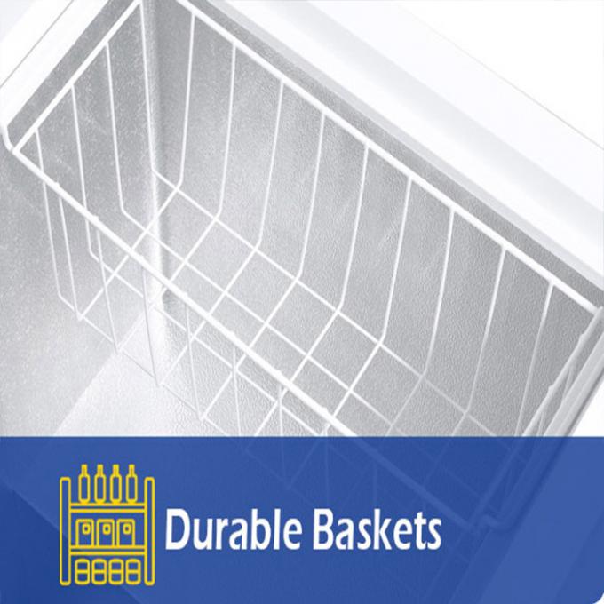 Horizontal Island Deep Chest Freezer Transparent Lid Automatic Defrosting